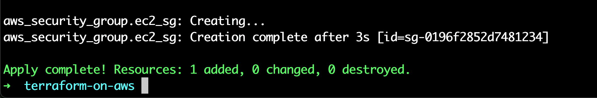 create aws security group terraform