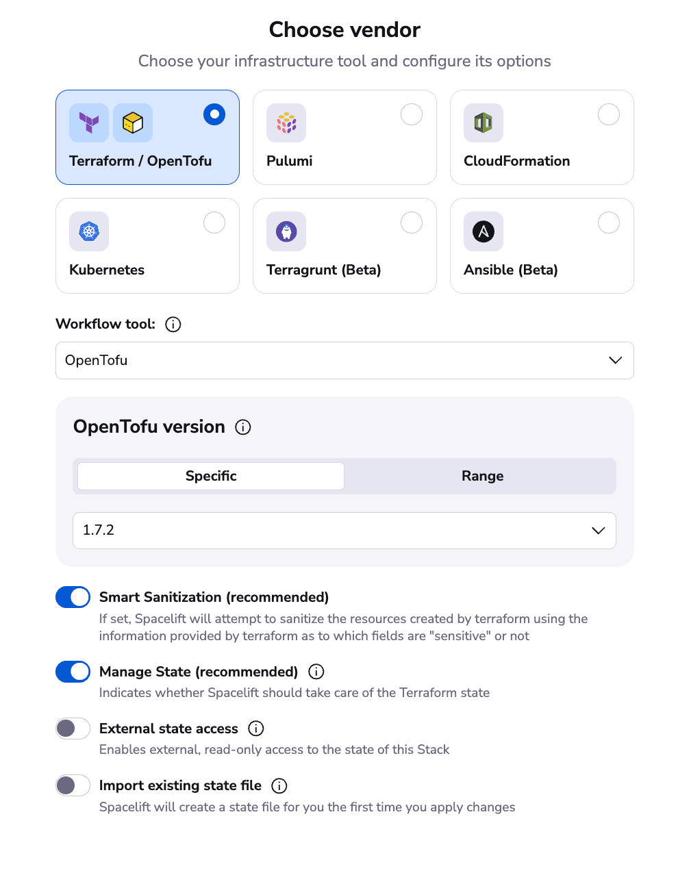 3 opentofu spacelift choose vendor