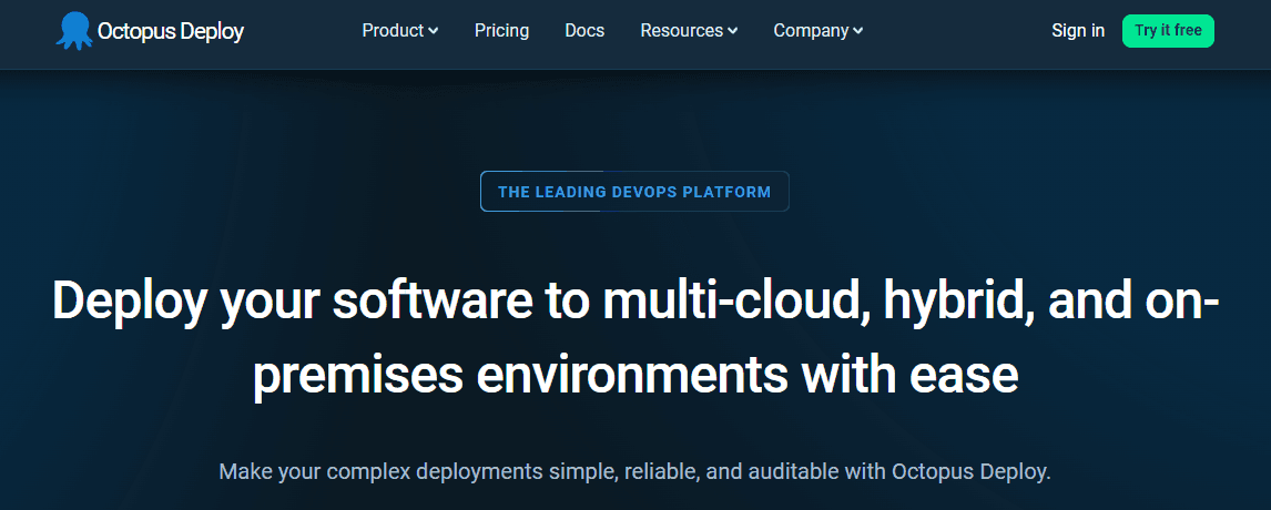 enterprise configuration management tools octopus deploy