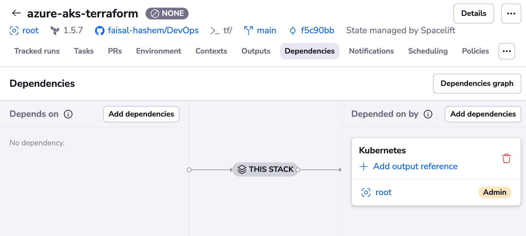 terraform kubernetes deployment example dependencies