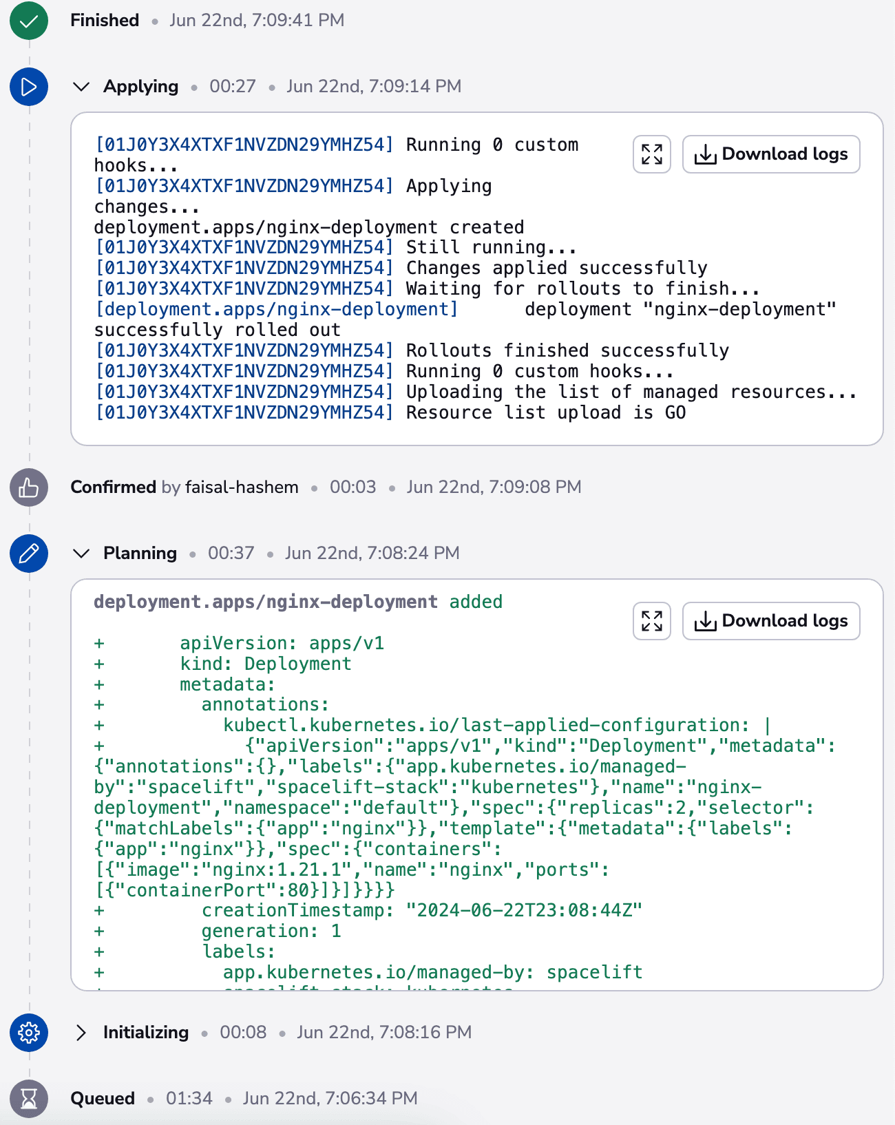 terraform kubernetes deployment example run