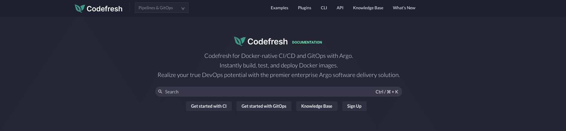 Codefresh documentation screenshot