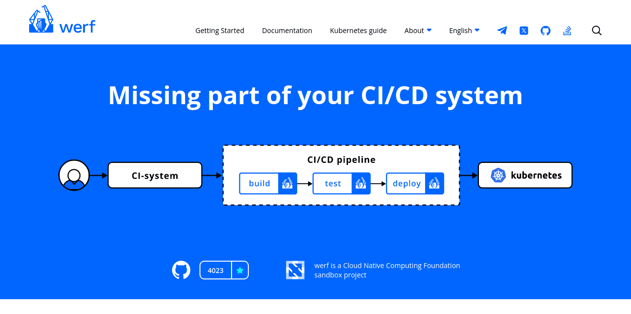 werf homepage screenshot