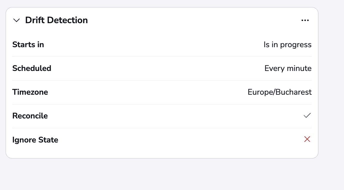 6. status changes for the drift detection job