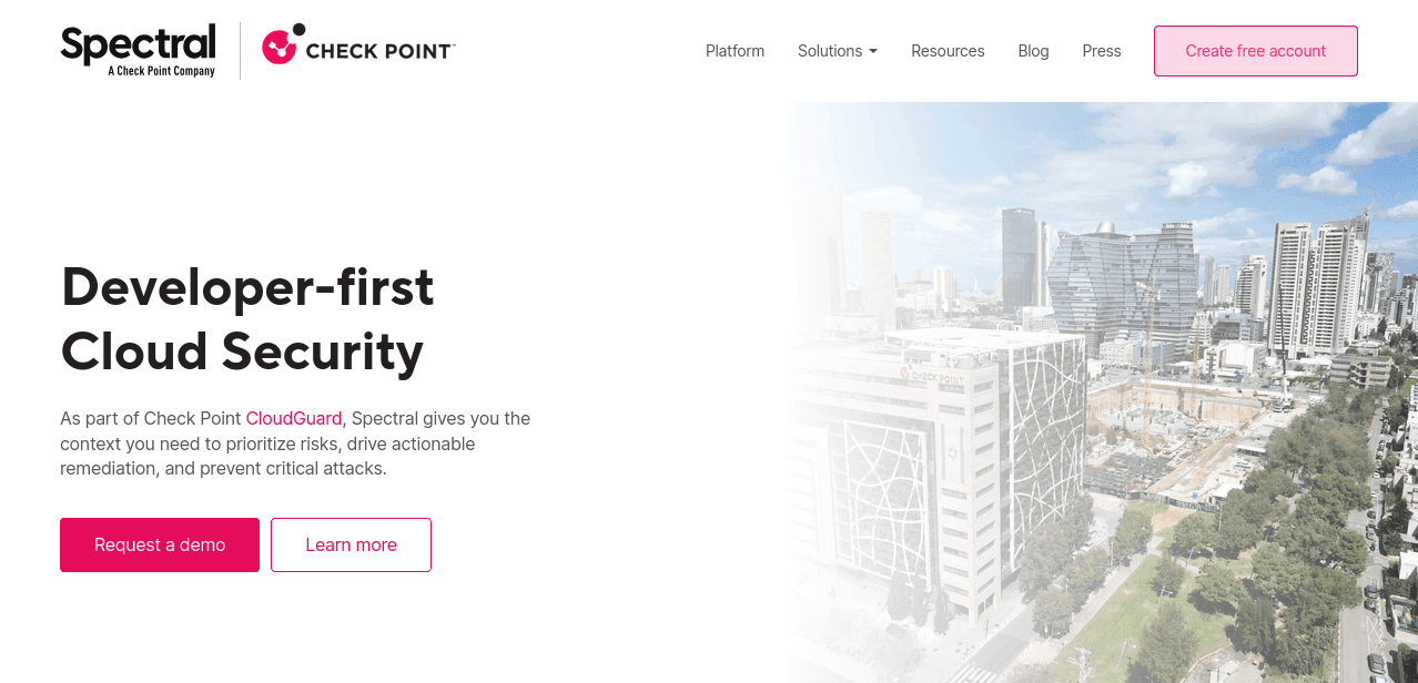 screenshot from spectral homepage