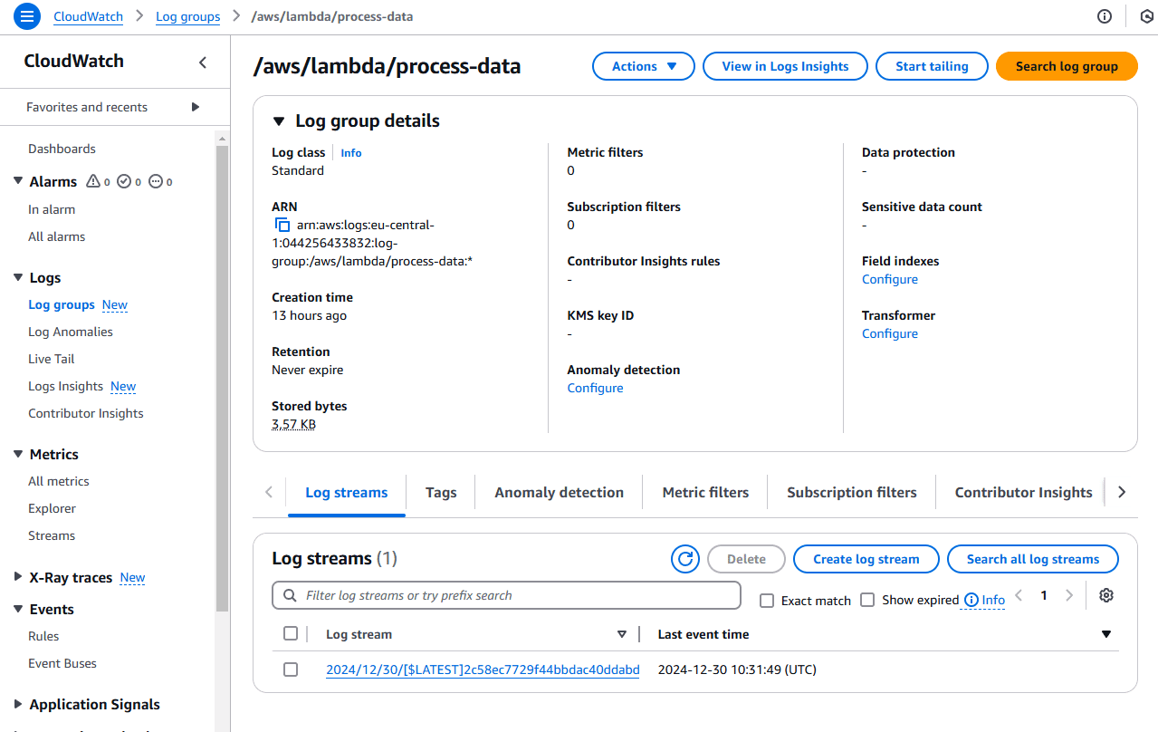 event log eventbridge with terraform