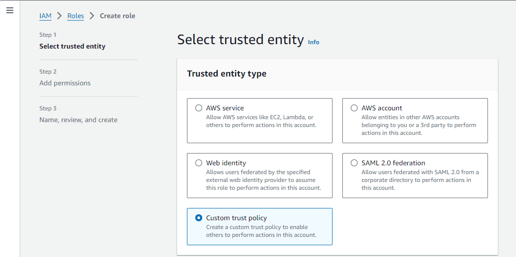 eventbridge terraform Custom trust policy