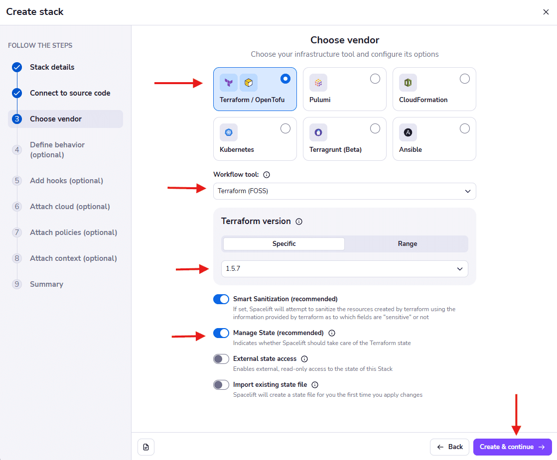 eventbridge with terraform - manage state option