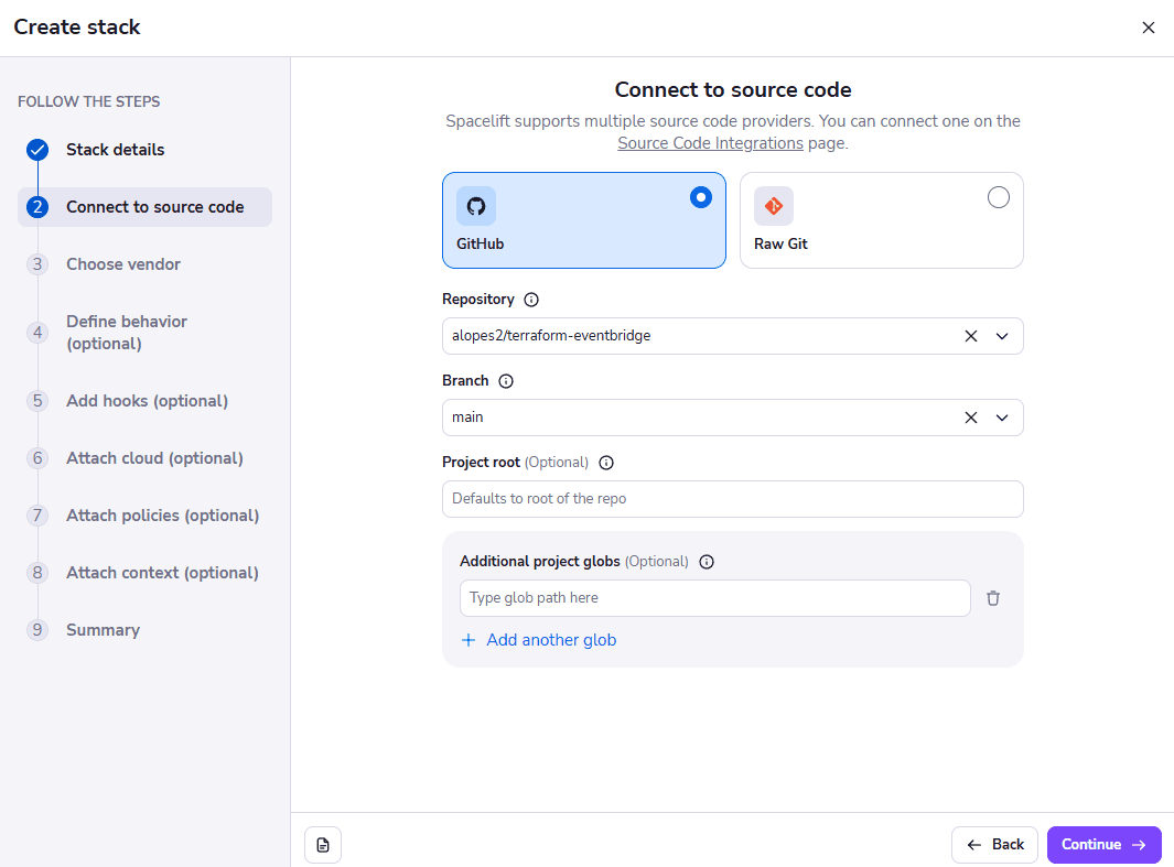 eventbridge with terraform - project root