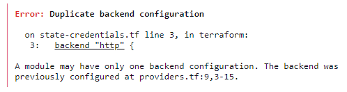 eventbridge with terrraform - backend error