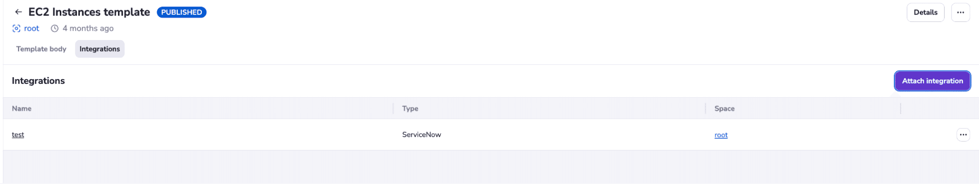 spacelift with servicenow Blueprint Integration tab
