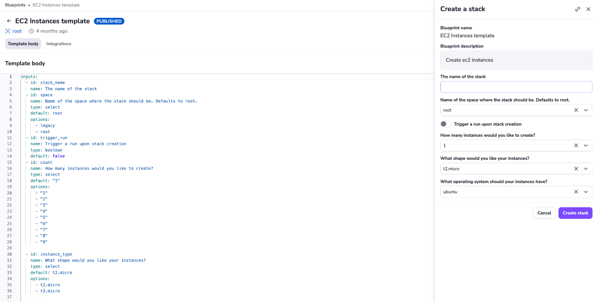 spacelift with servicenow blueprint