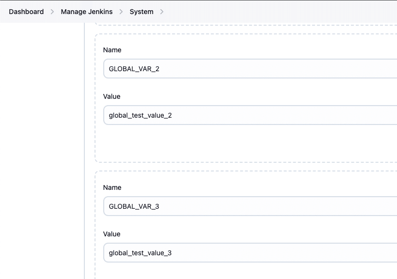 update global environment variables in Jenkins