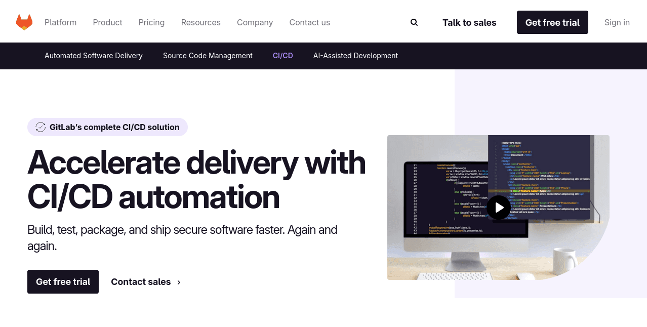 continuous integration tools gitlab ci cd