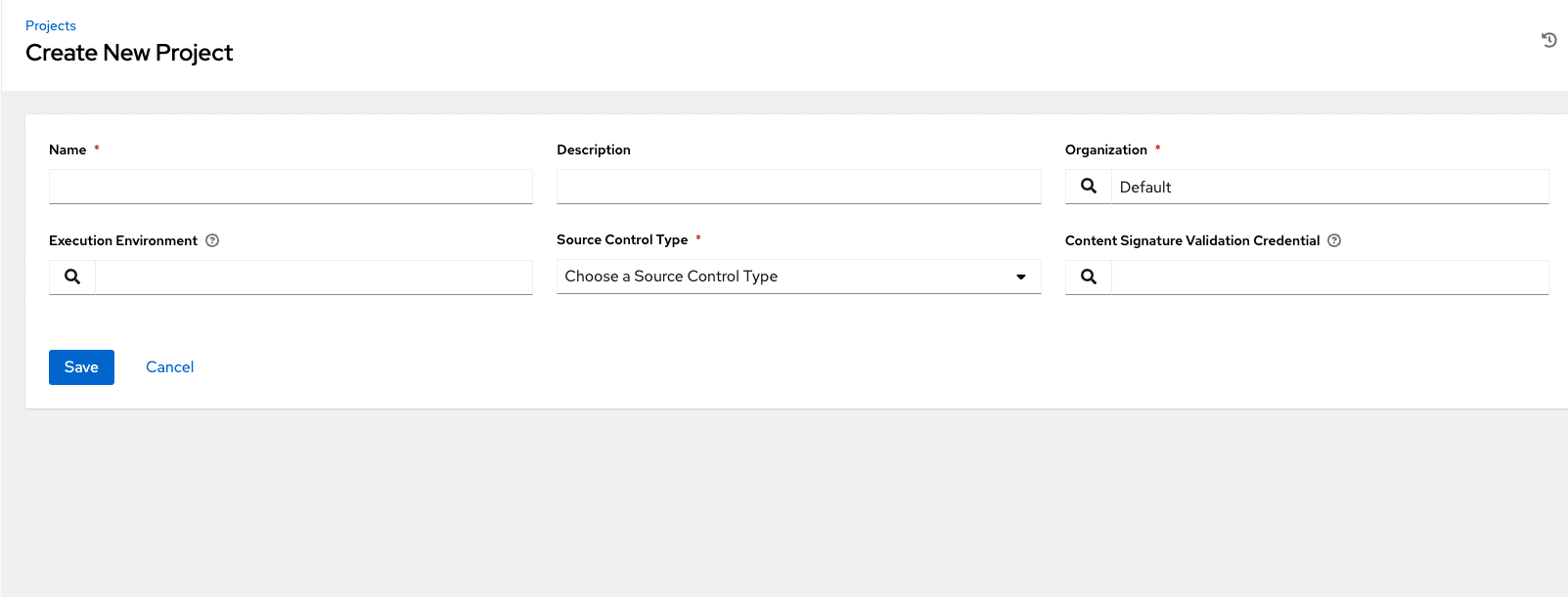 Create a project awx