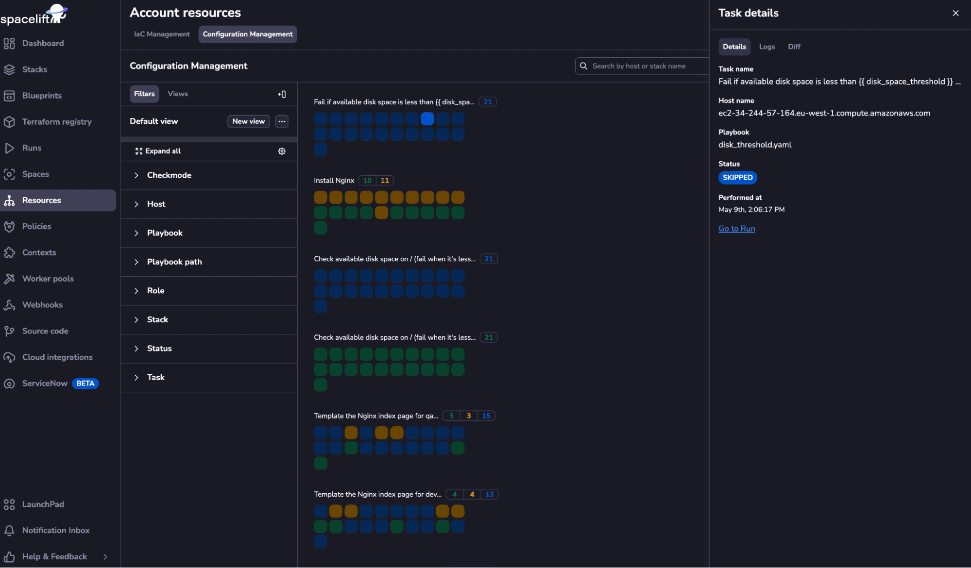 Leveraging an infrastructure orchestration platform for ansible