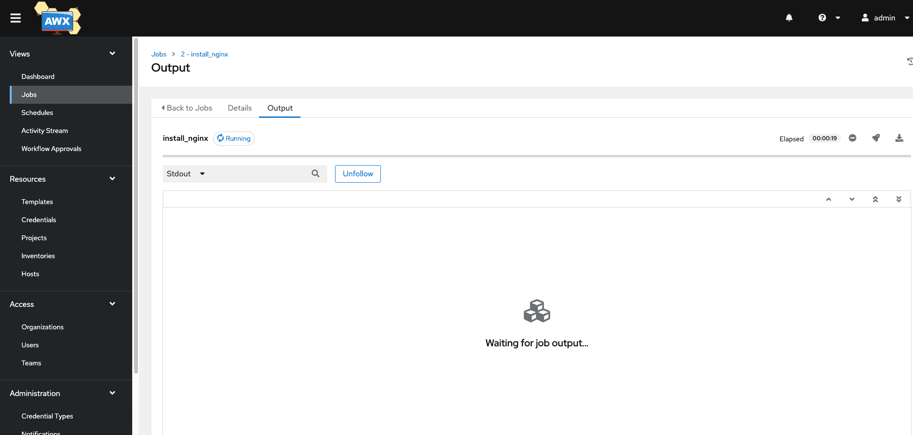 ansible awx output
