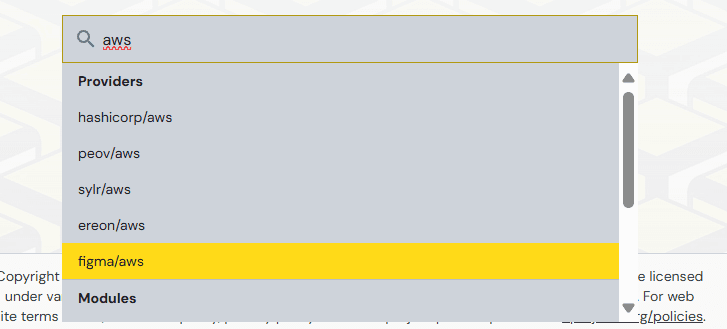 opentofu registry search suggestions