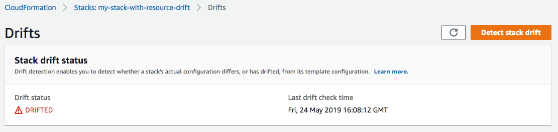 CloudFormation Drift Detection