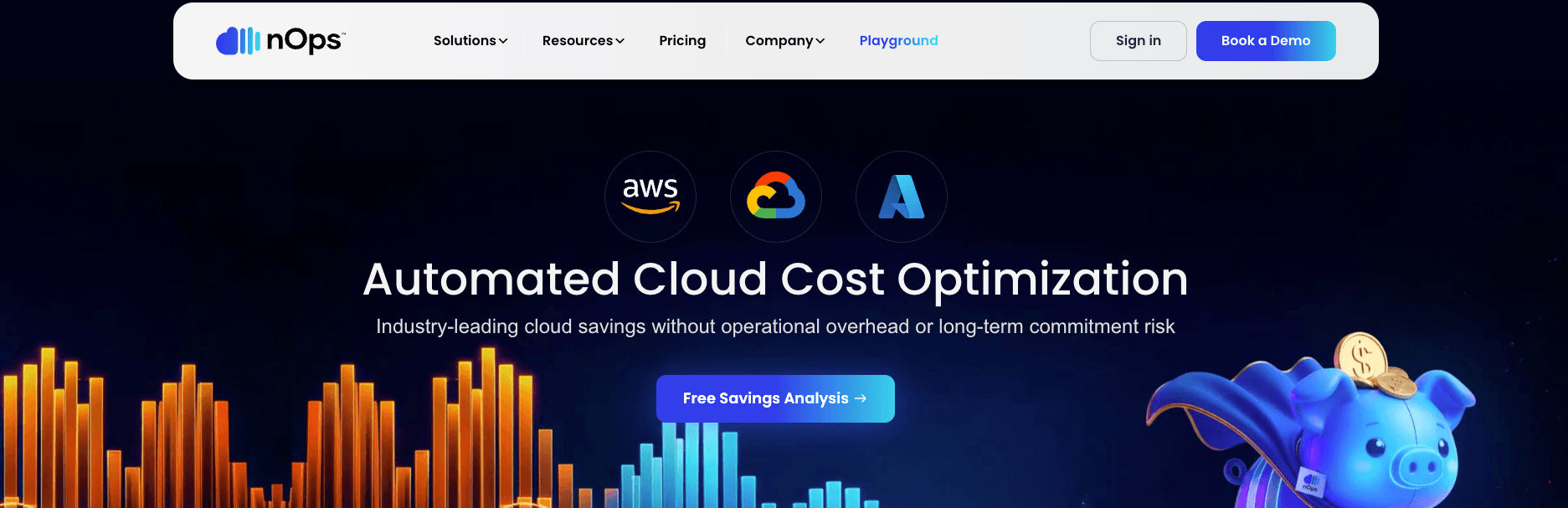 screenshot showing the nops homepage