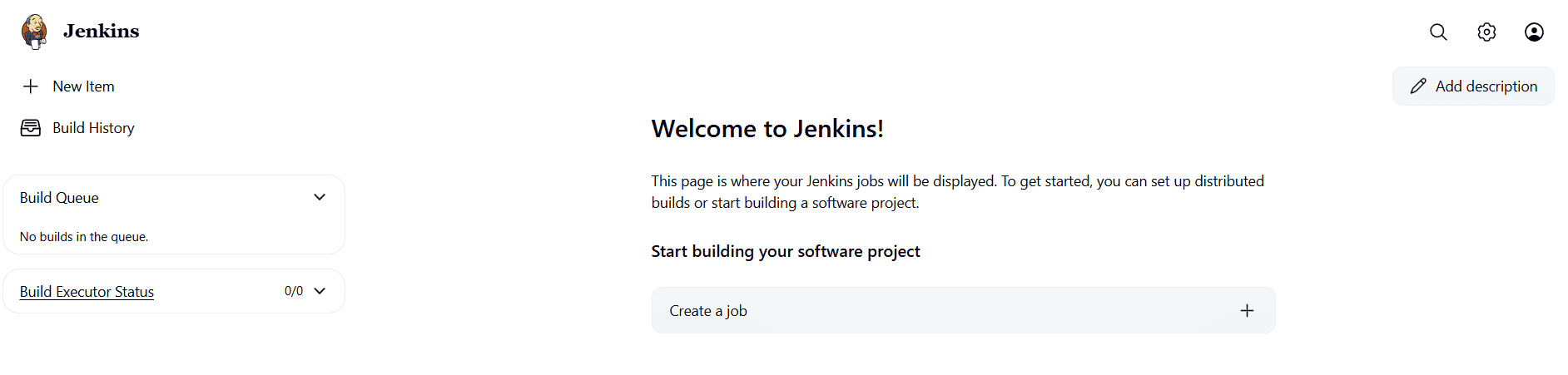 Jenkins dashboard of your Helm-deployed instance