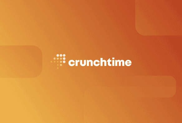 Crunchtime logo on an orange background