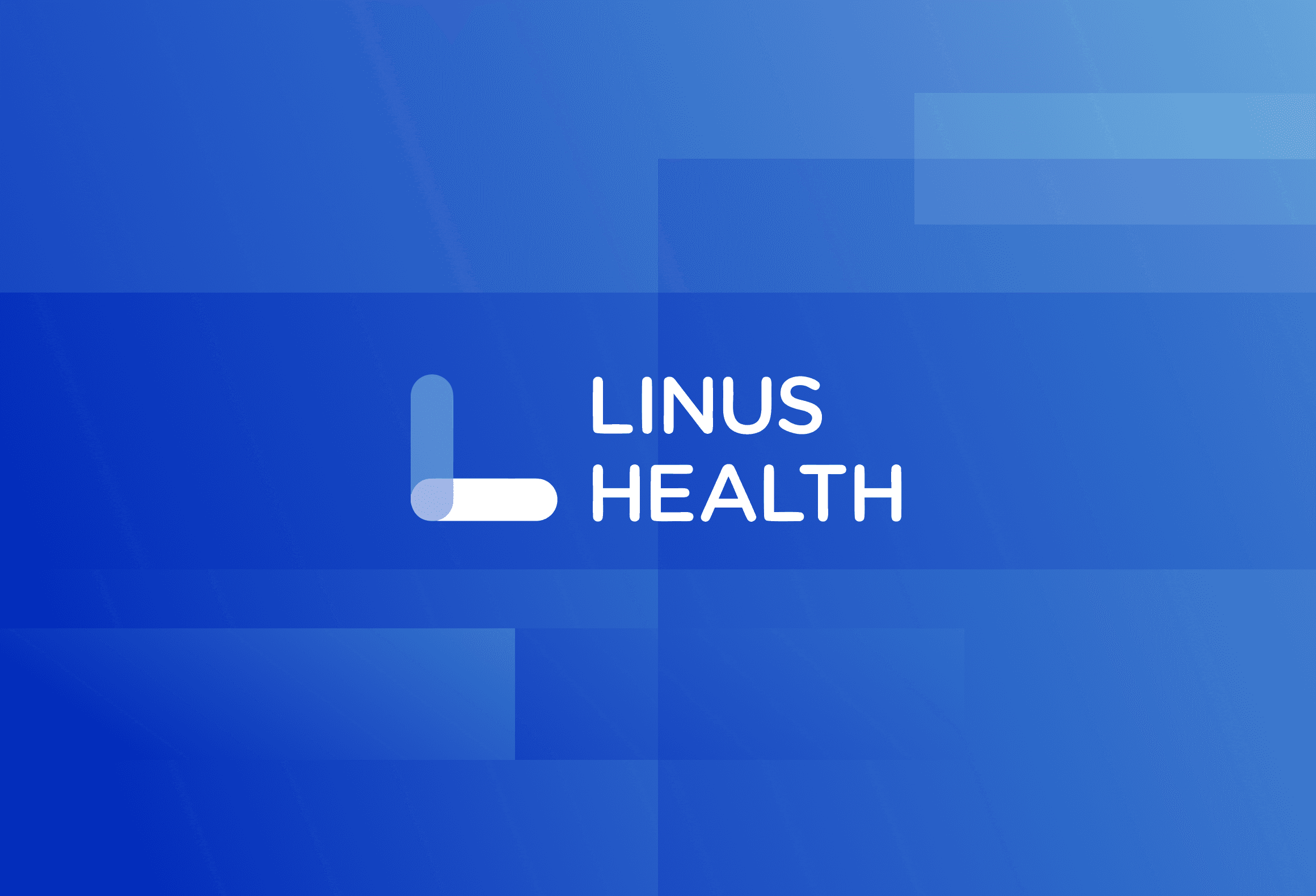 Linus Health logo on a blue background
