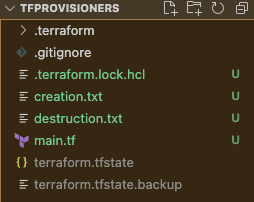 terraform provisioners generate two files