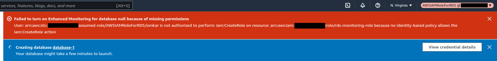 Using an IAM role to create resources