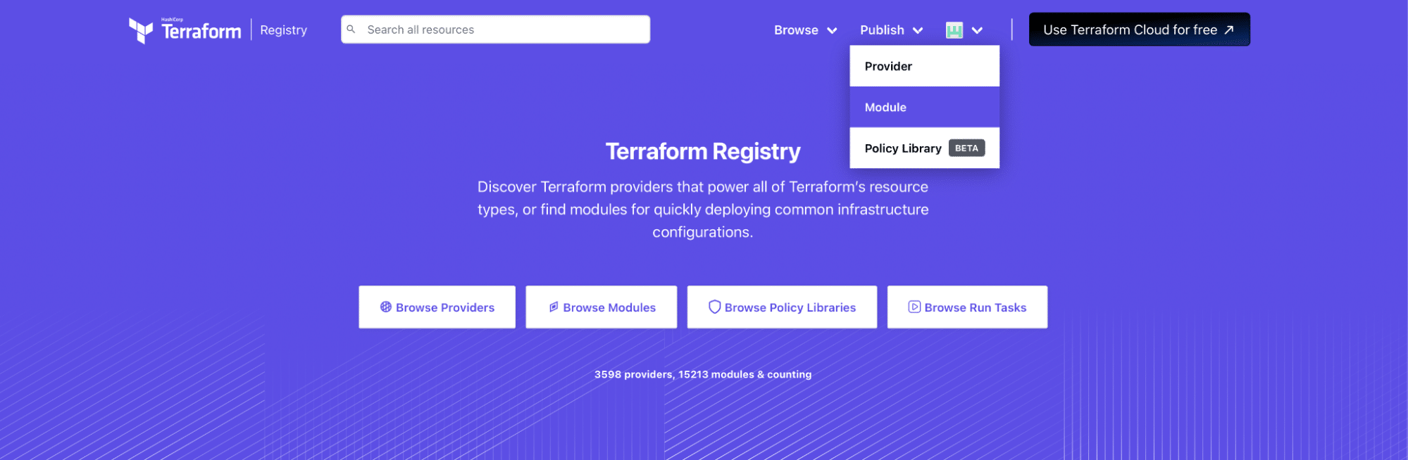 publishing modules to terraform registry