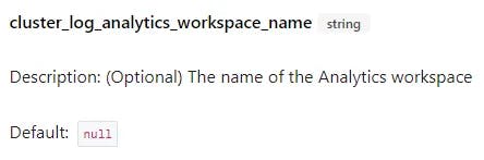 terraform aks workspace name