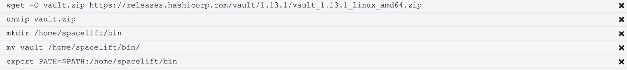 install Vault in a before_init hook