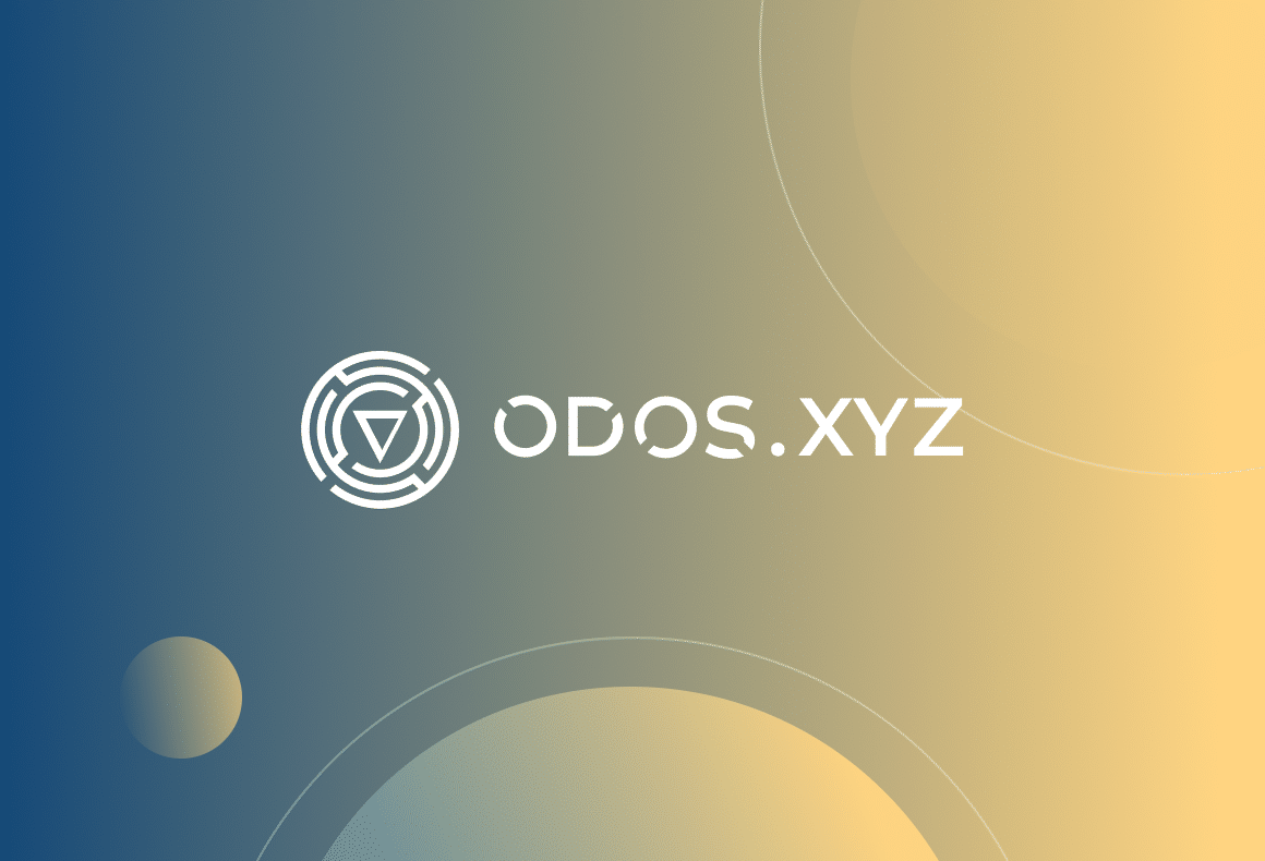 odos logo on colored background