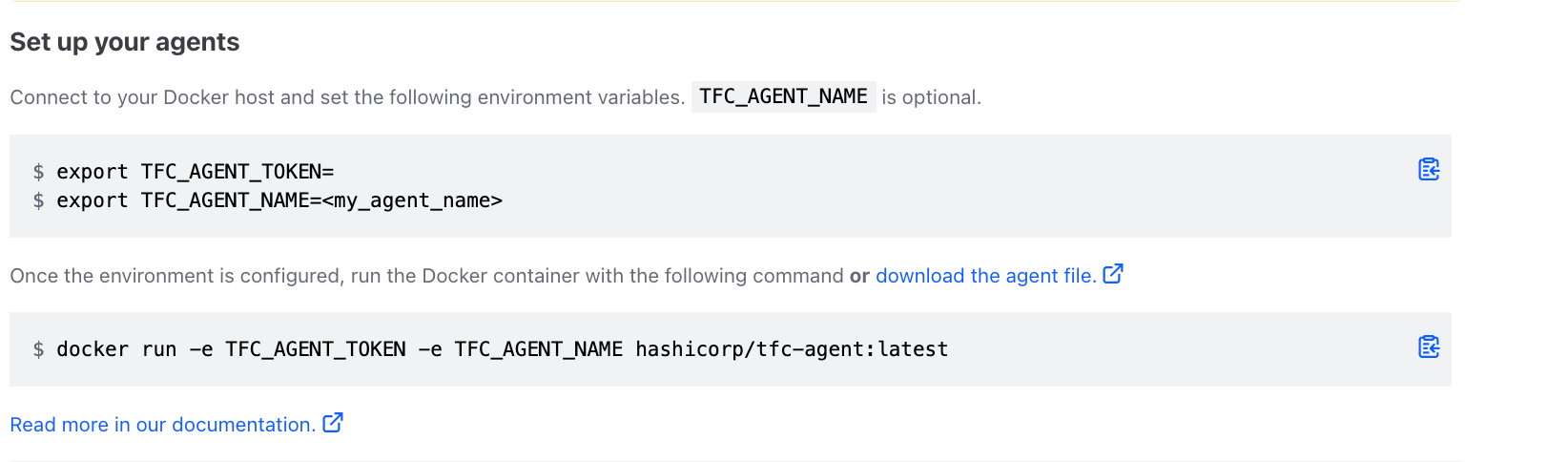 setting up tfc agents
