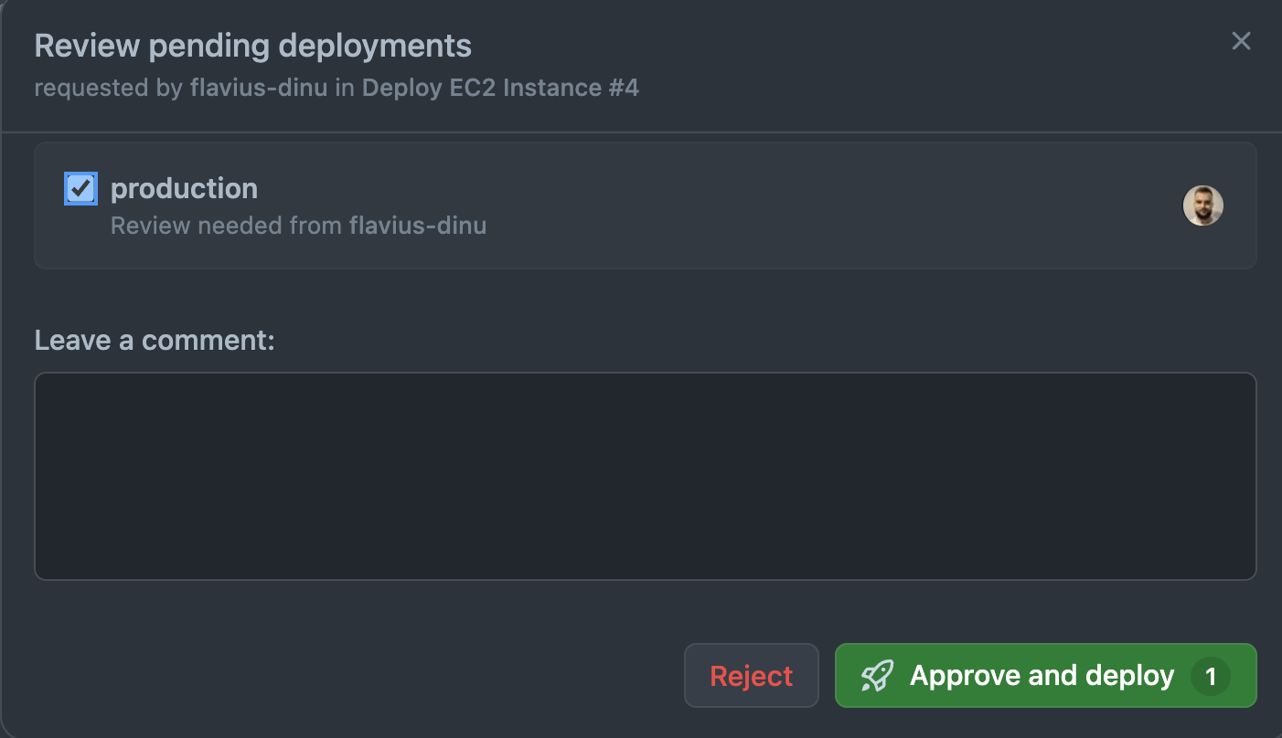 review pending deployments github actions