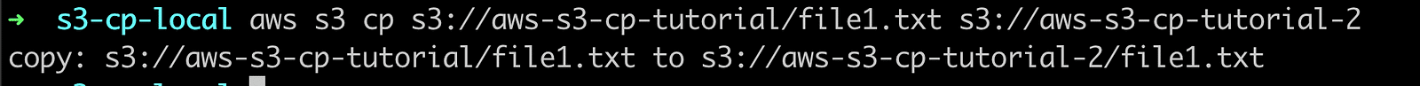 aws s3 cp command